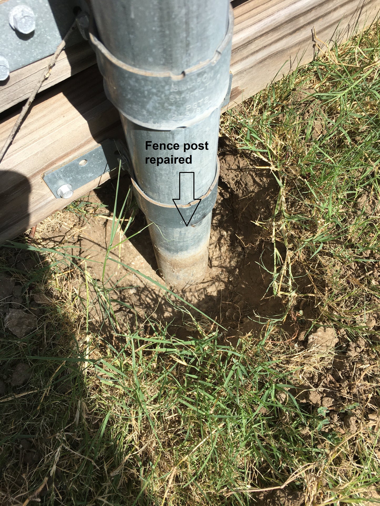 Metal Fence Post Repair Product